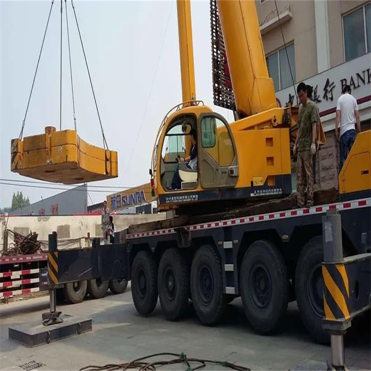 邓州当地吊车出租|机器吊装|75吨|工厂搬迁服务